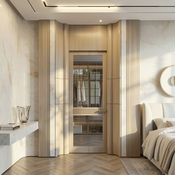 Puerta Interior de madera con Cristal Geisha