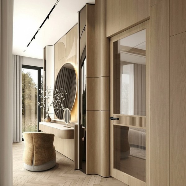 Puerta Interior de madera con Cristal Geisha