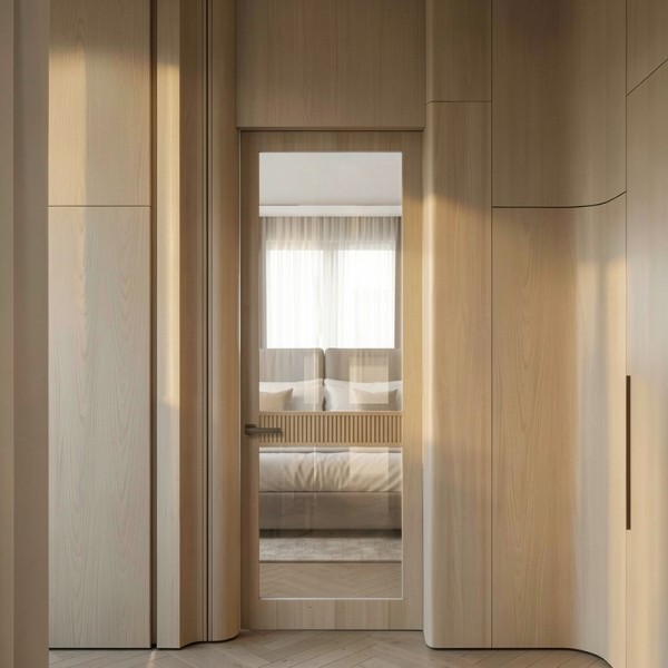 Puerta Interior de madera con Cristal Geisha 2