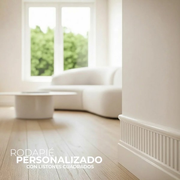Rodapié Blanco Lacado Magna personalizable listones 2
