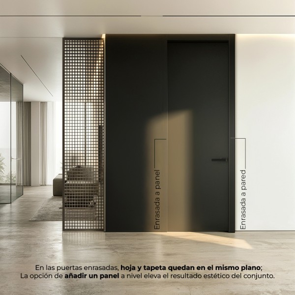 Puerta de Interior enrasada a tapeta modelo ARCO