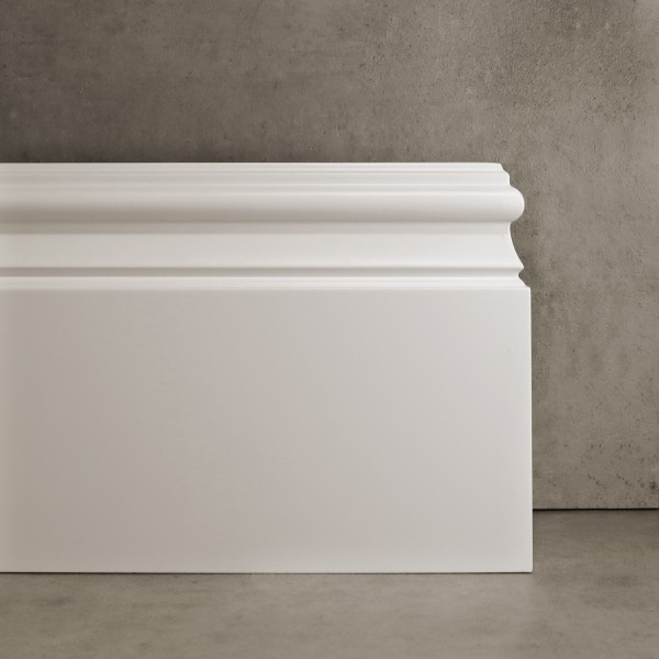 Rodapié Blanco Lacado modelo Tracia