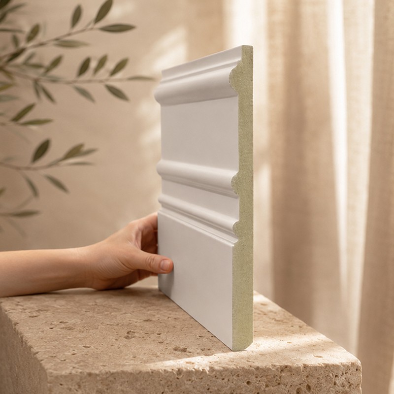 Rodapié Blanco Lacado modelo Verona