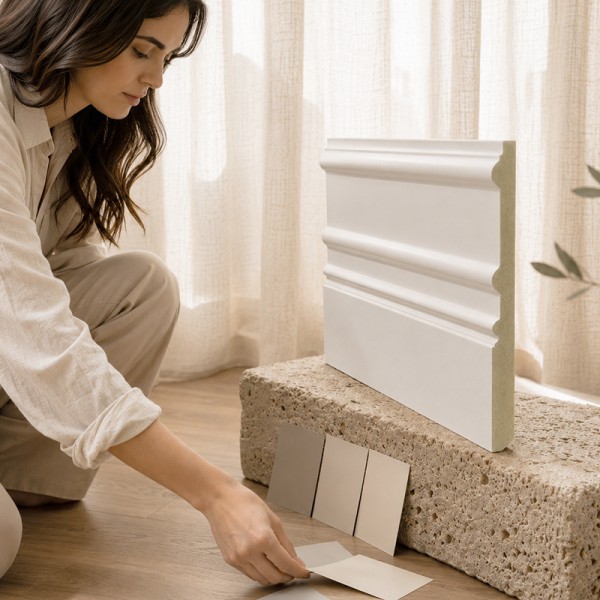Rodapié Blanco Lacado modelo Verona