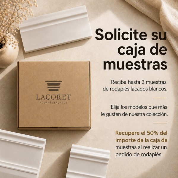 Caja de muestras de rodapiés lacados (envío gratis) 2