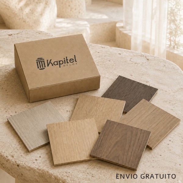 Caja de muestras de maderas y tintes (envío gratis)