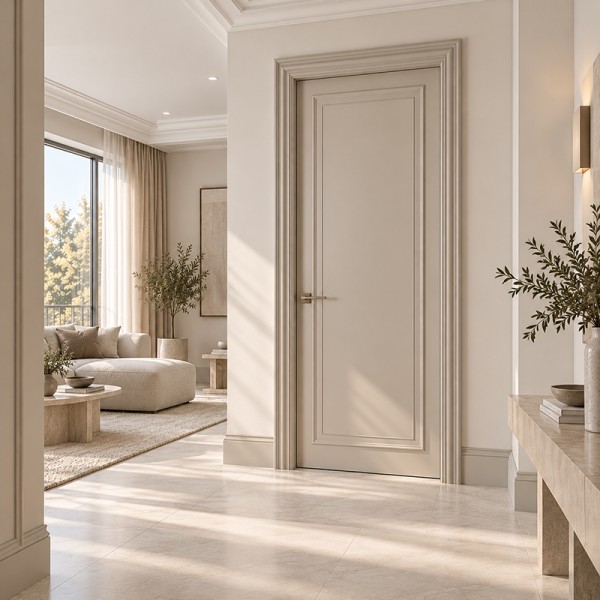 Puerta de interior lacada Blanca Modelo Saul 2