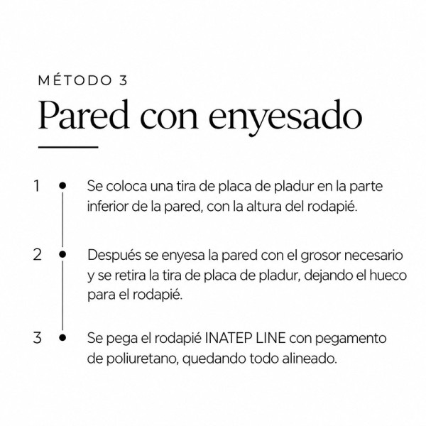 Rodapié Invisible INATEP® | Rodapié enrasado integrado en pared