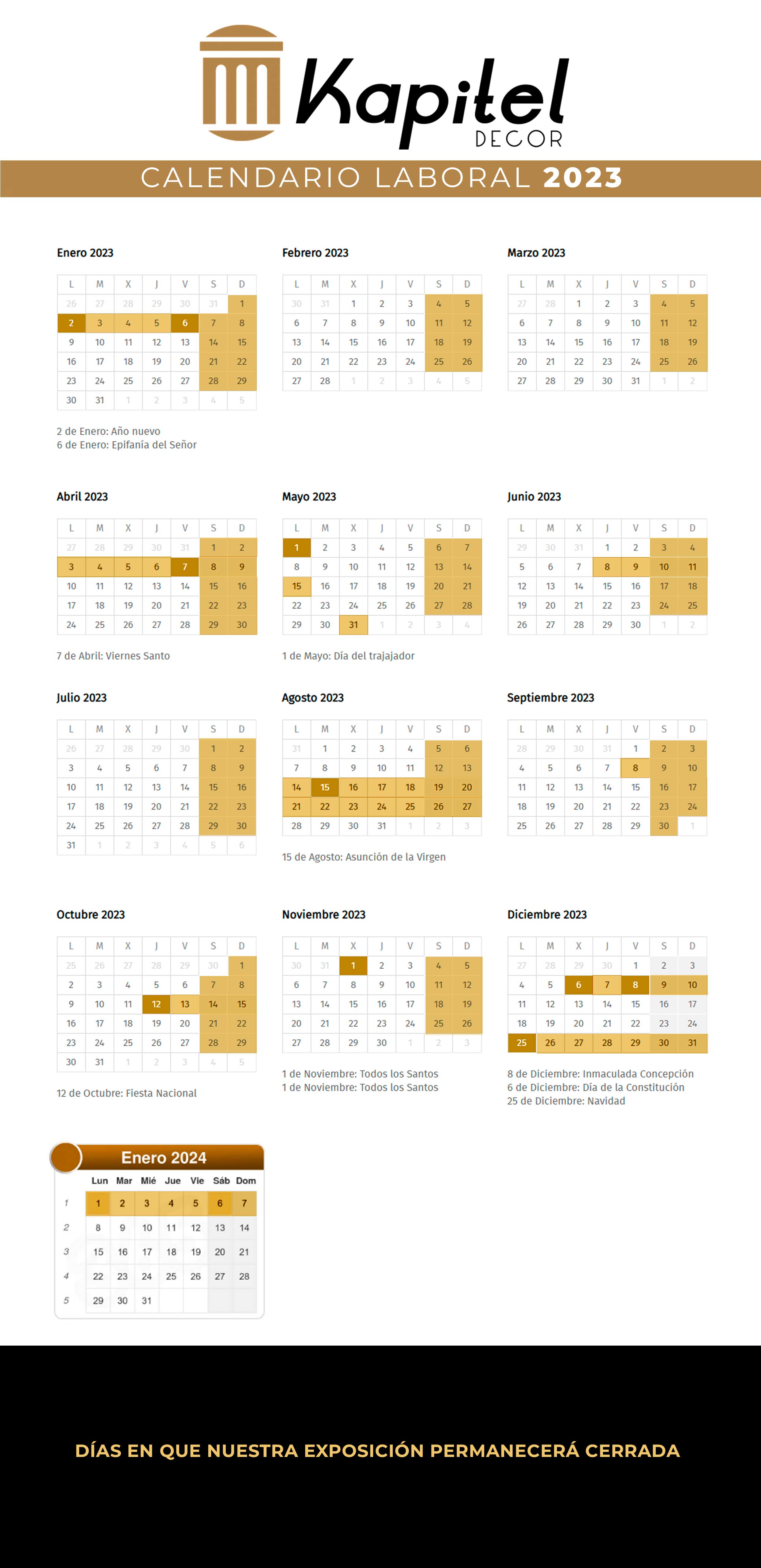 calendario 2023 KAPITEL
