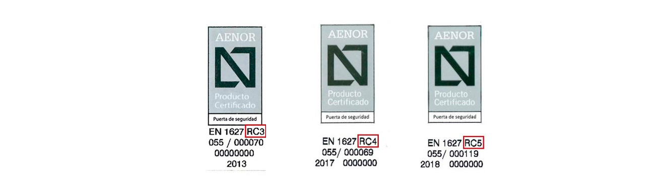 certificado aenor acorazadas puertas