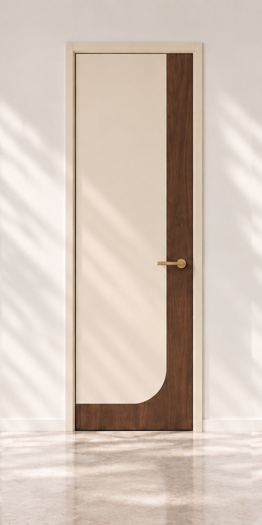 Puerta de diseño Amae en lacado y madera
