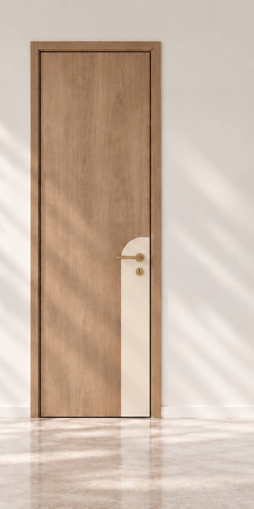 Puerta de diseño Okar en madera y lacado