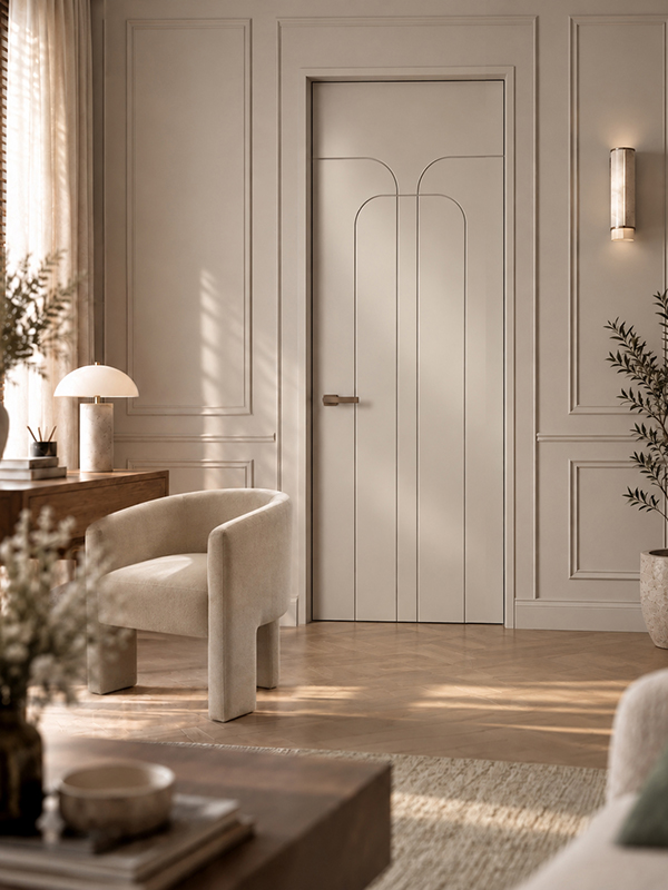 Puerta de interior lacada con tapeta Artax